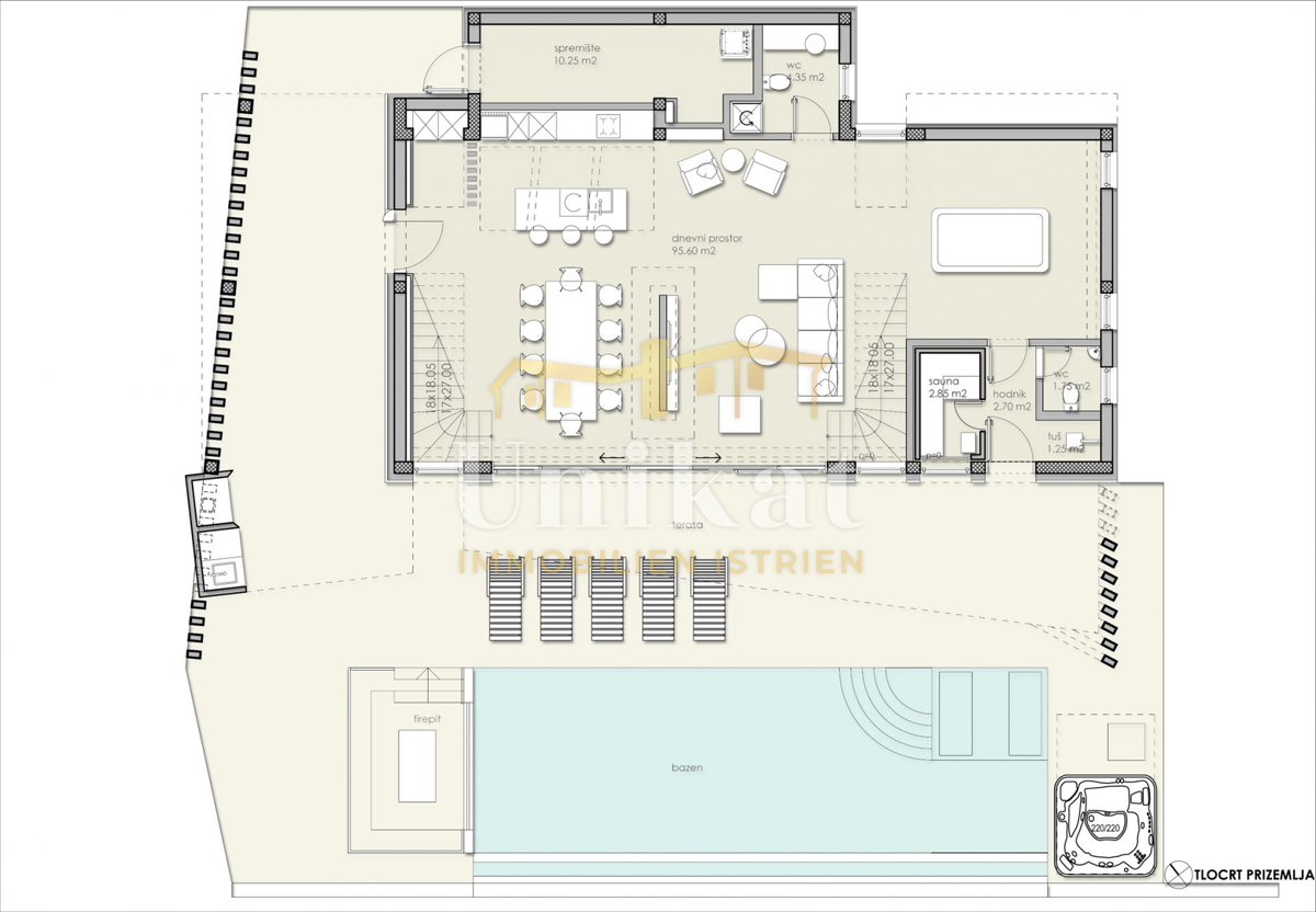 Luksuzna vila s pogledom na morje - neskončni bazen